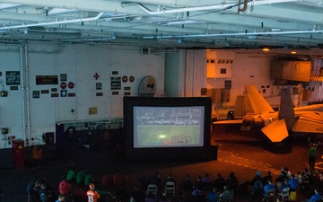 Sailors watch Super Bowl 50