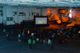 John C. Stennis Sailors enjoy Super Bowl Monday