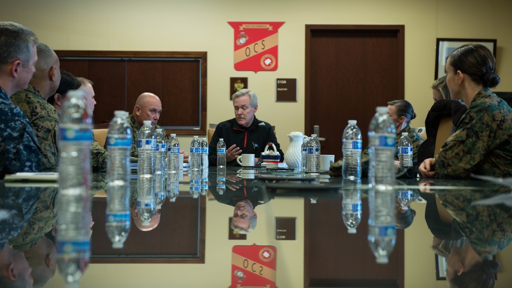 SECNAV visits Marine officer training at Qunatico