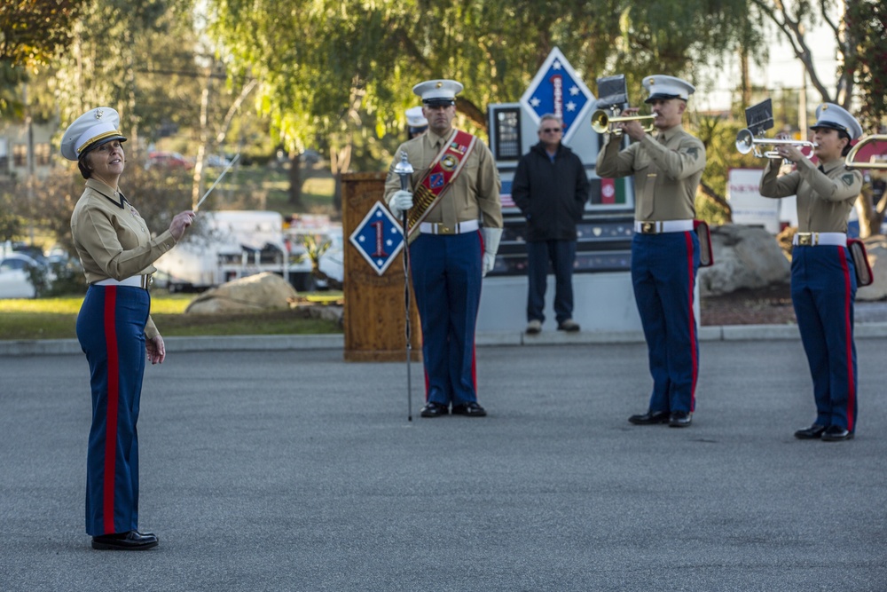 1st Marine Division 75th Anniversary morning colors