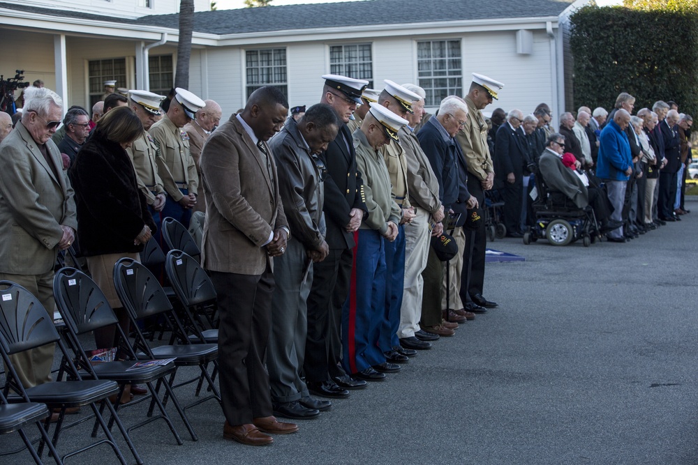 1st Marine Division 75th Anniversary morning colors