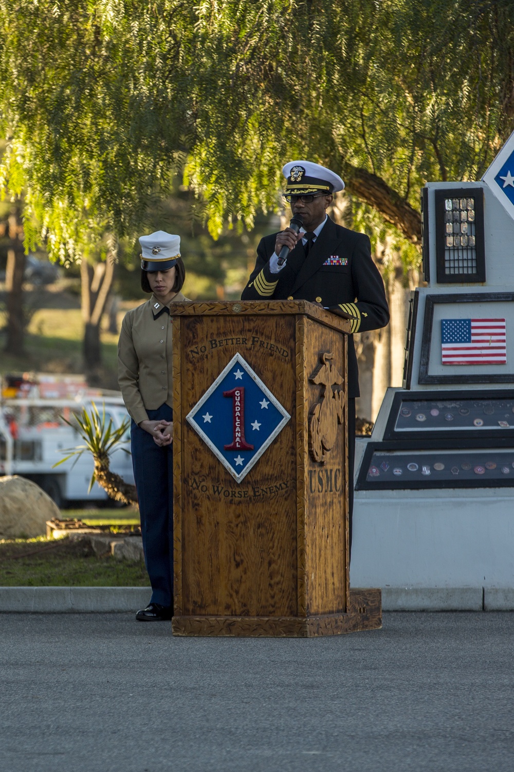 1st Marine Division 75th Anniversary morning colors