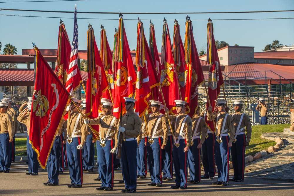 1st Marine Division 75th Anniversary morning colors