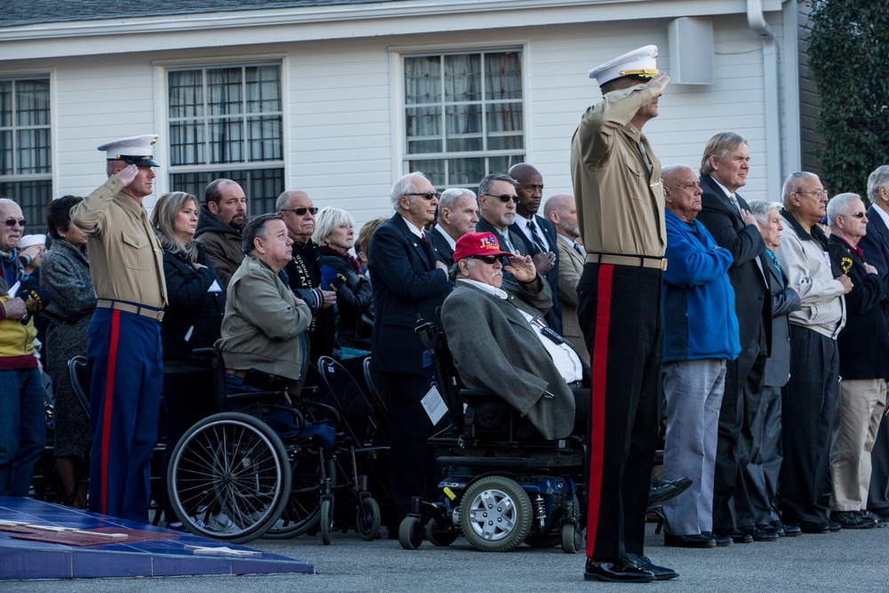 1st Marine Division 75th Anniversary morning colors