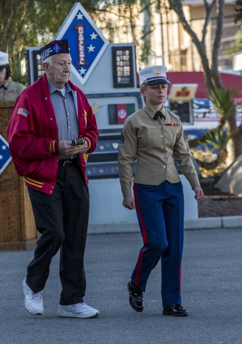 1st Marine Division 75th Anniversary morning colors