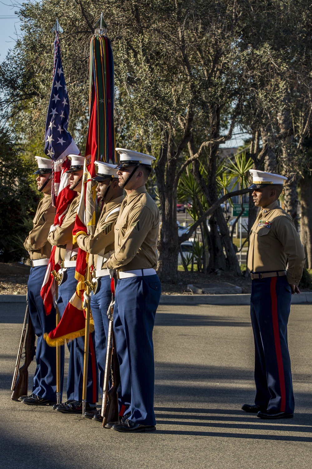 1st Marine Division 75th Anniversary morning colors