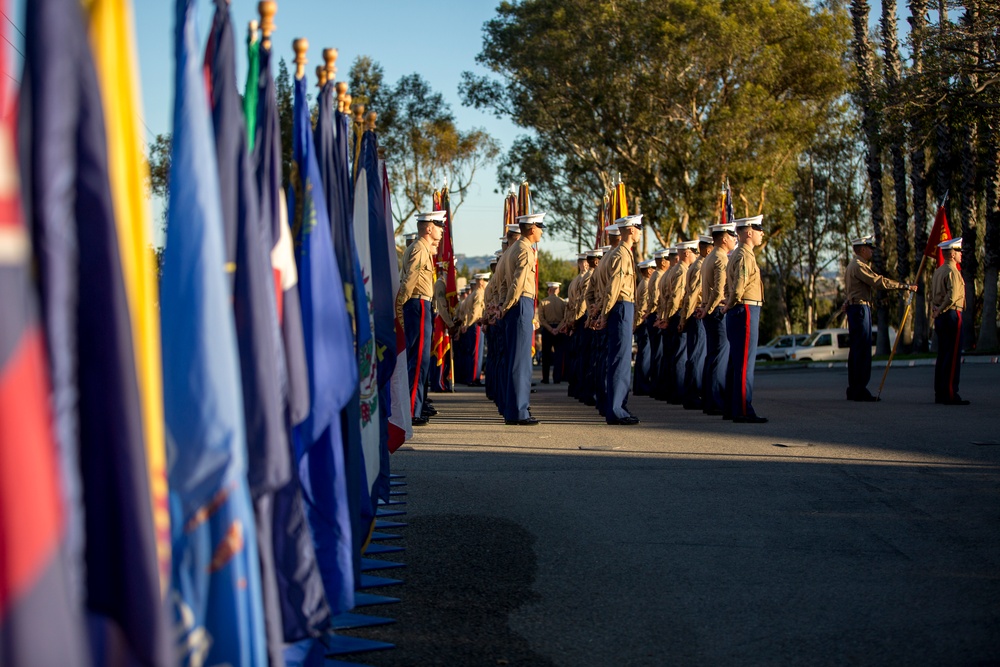 1st Marine Division 75th Anniversary Morning colors