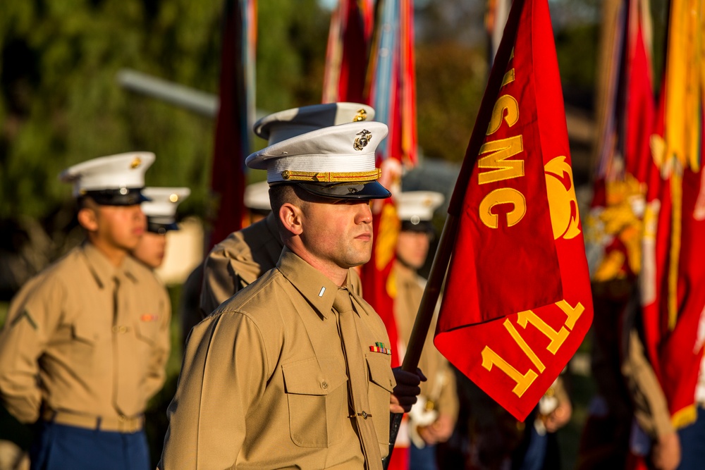 1st Marine Division 75th Anniversary Morning colors