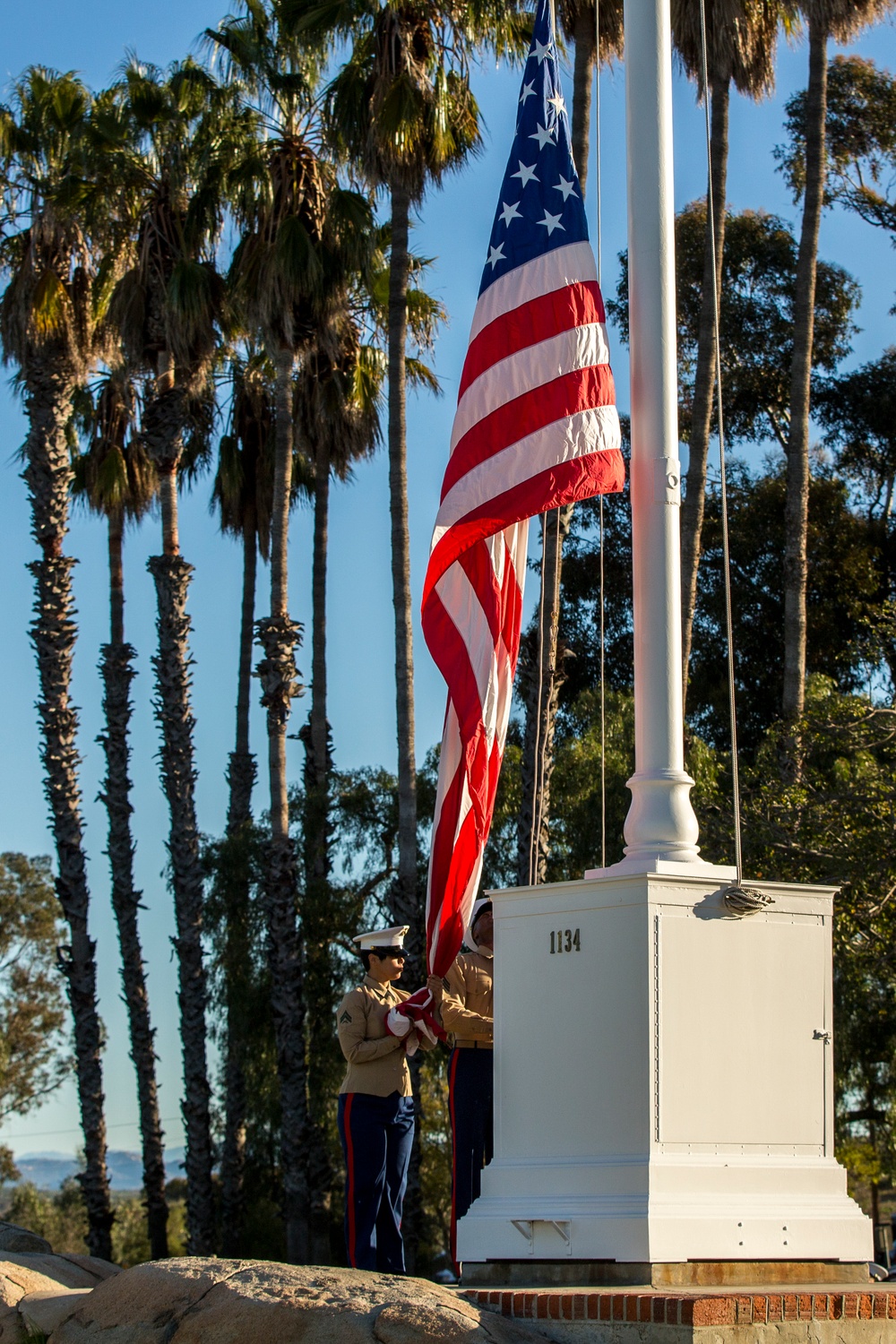 1st Marine Division 75th Anniversary Morning colors