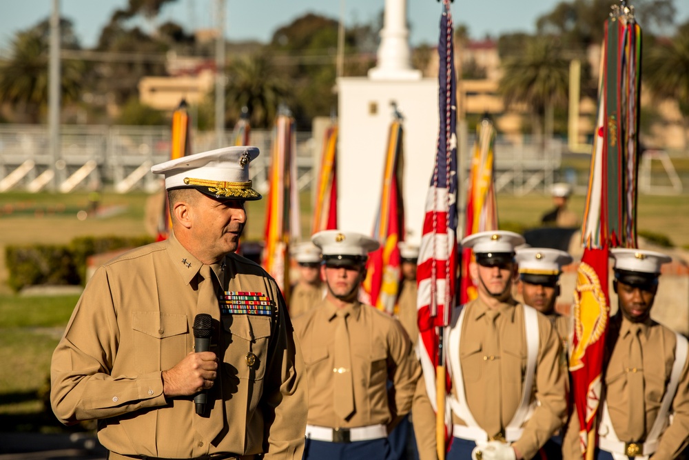 1st Marine Division 75th Anniversary Morning colors