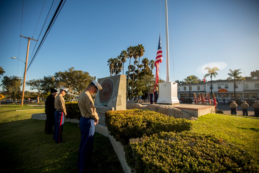 1st Marine Division 75th Anniversary Morning colors