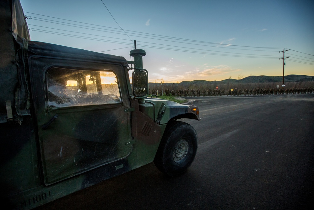 Headquarters’ battalion hike