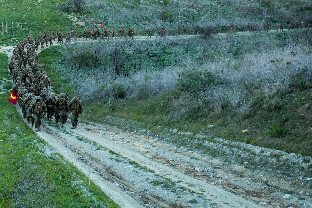 Headquarters’ battalion hike