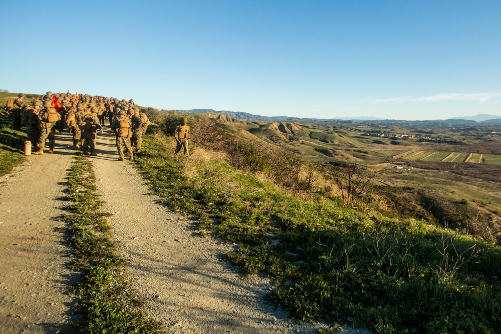 Headquarters’ battalion hike