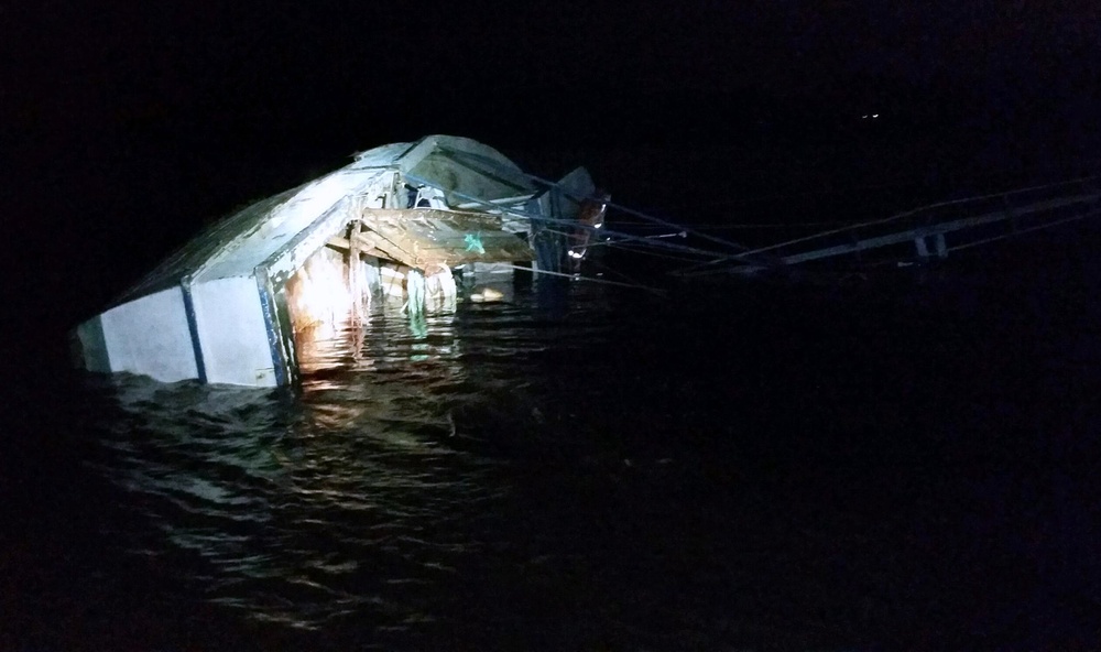 Coast Guard responds to overturned fishing boat in Carolina Beach, NC