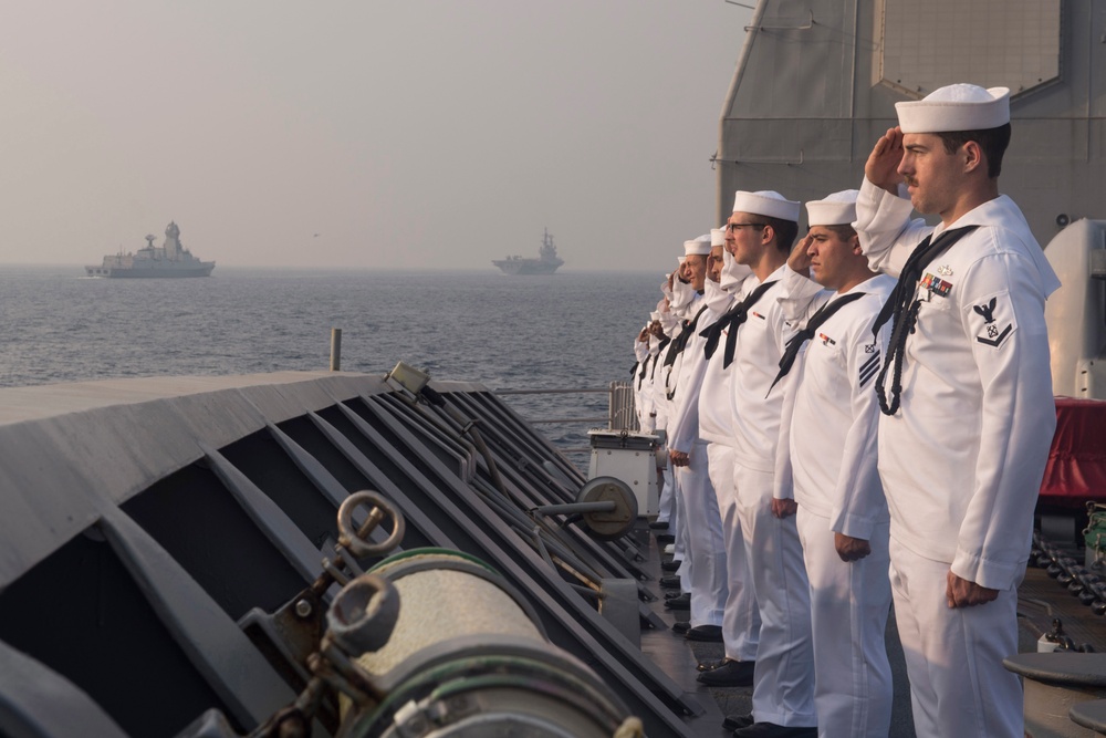 Indian International Fleet Review at sea phase