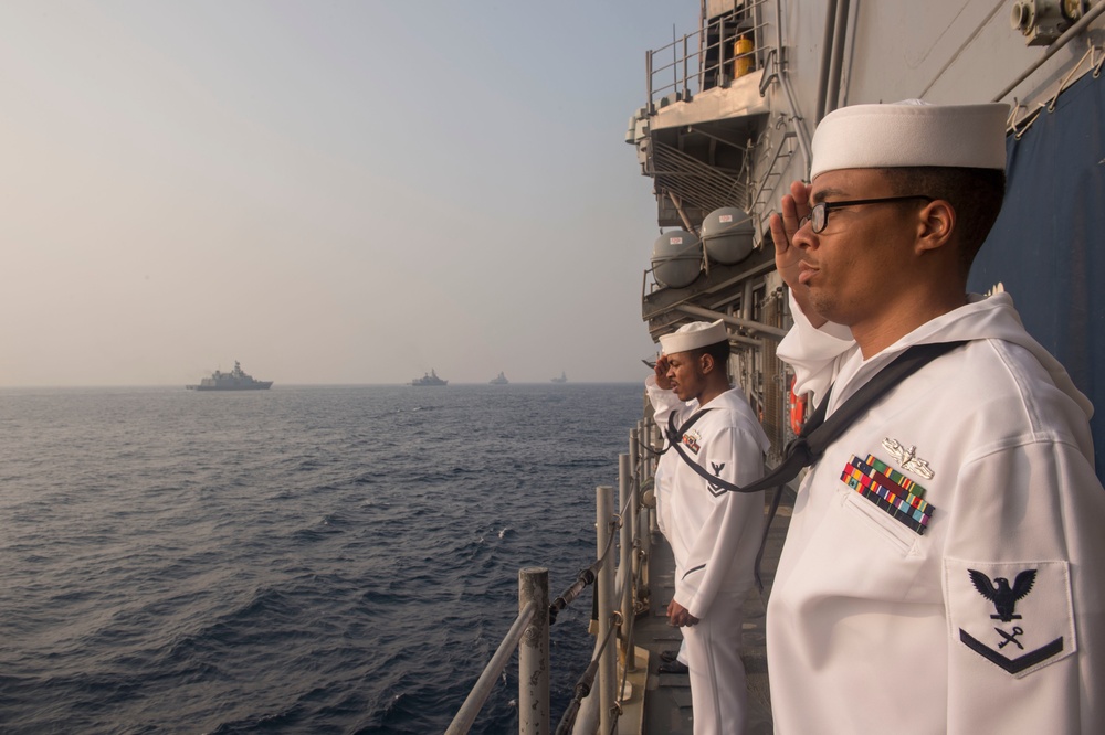Indian International Fleet Review at sea phase