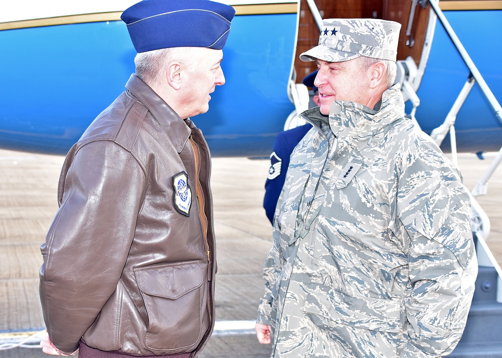 Gen. Mark Welsh visits the 143rd Airlift Wing