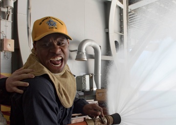 General quarters drill aboard USS Dwight D. Eisenhower