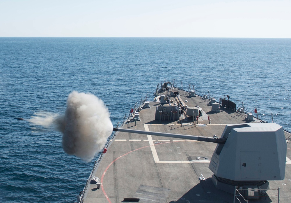 USS Bulkeley live-fire training exercise