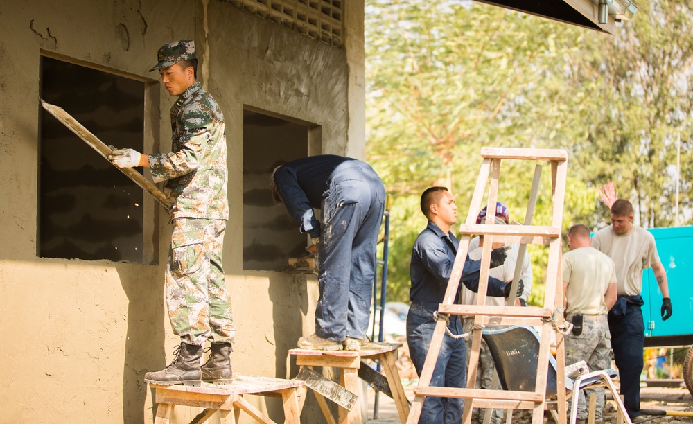 Construction Continues at the Wat Ban Mak School During Exercise Cobra Gold