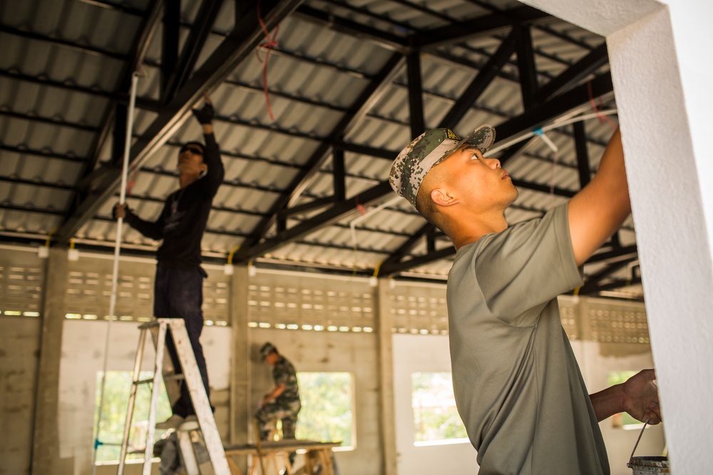Construction Continues at the Wat Ban Mak School During Exercise Cobra Gold