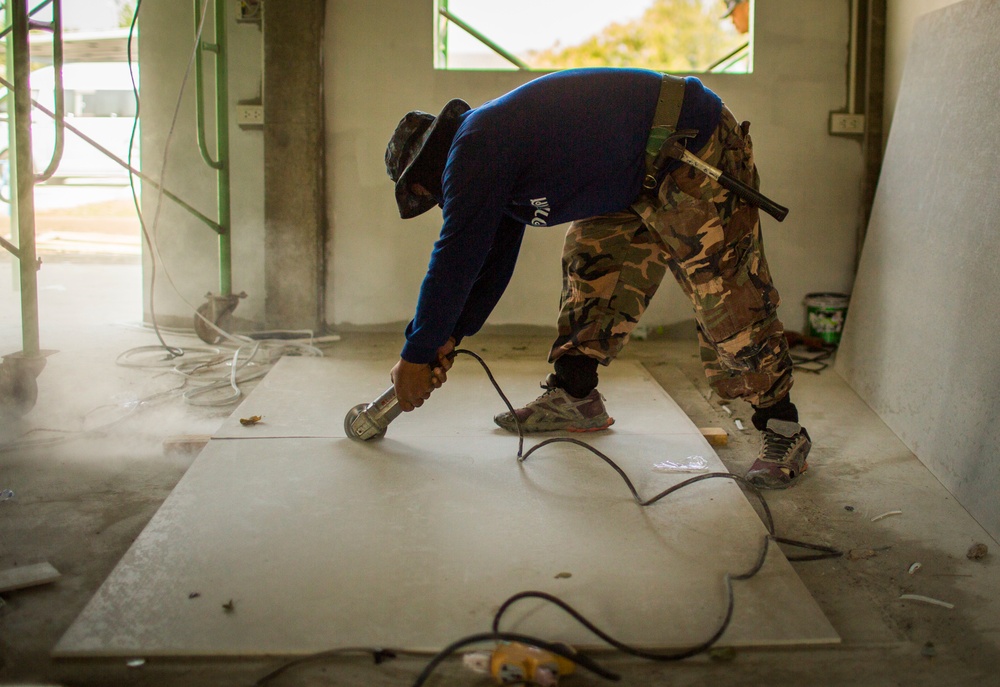 Construction Continues at the Wat Ban Mak School During Exercise Cobra Gold