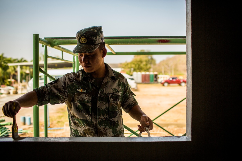 Construction Continues at the Wat Ban Mak School During Exercise Cobra Gold