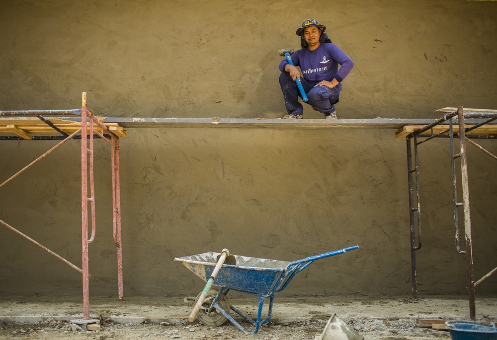 Construction Continues at the Wat Ban Mak School During Exercise Cobra Gold