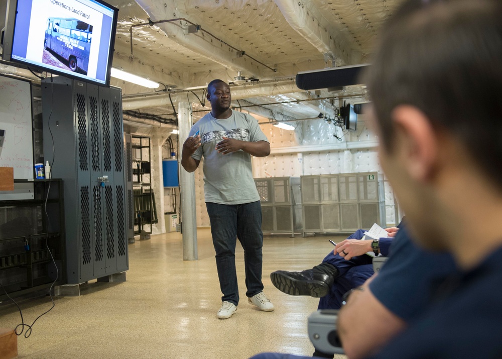 Training aboard USNS Spearhead