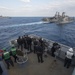USS Bonhomme Richard preps for replenishment at sea