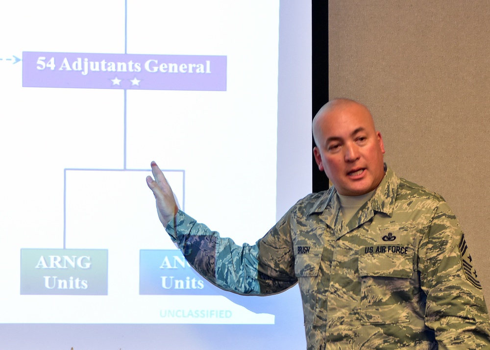 Chief Master Sgt. Mitchell Brush visits Rhode Island National Guard