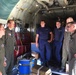 Coast Guard HC-130 Hercules airplane crew conducts pre-flight brief