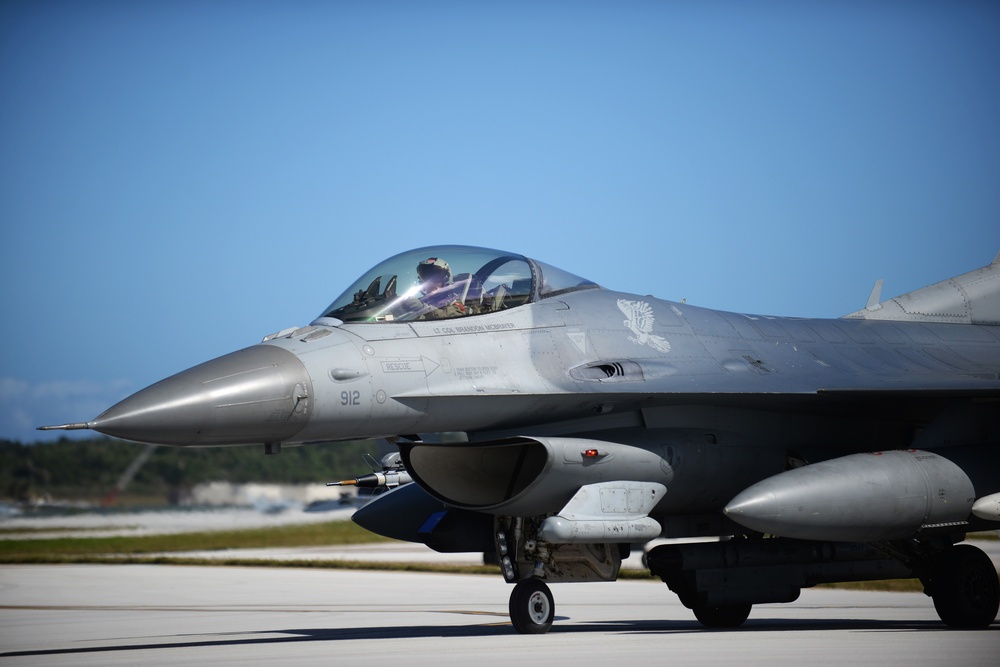 Misawa F-16s deploy to Andersen AFB in support of Cope North 2016