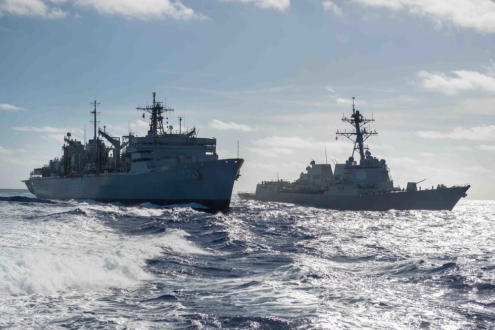 USS Stockdale replenishment at sea