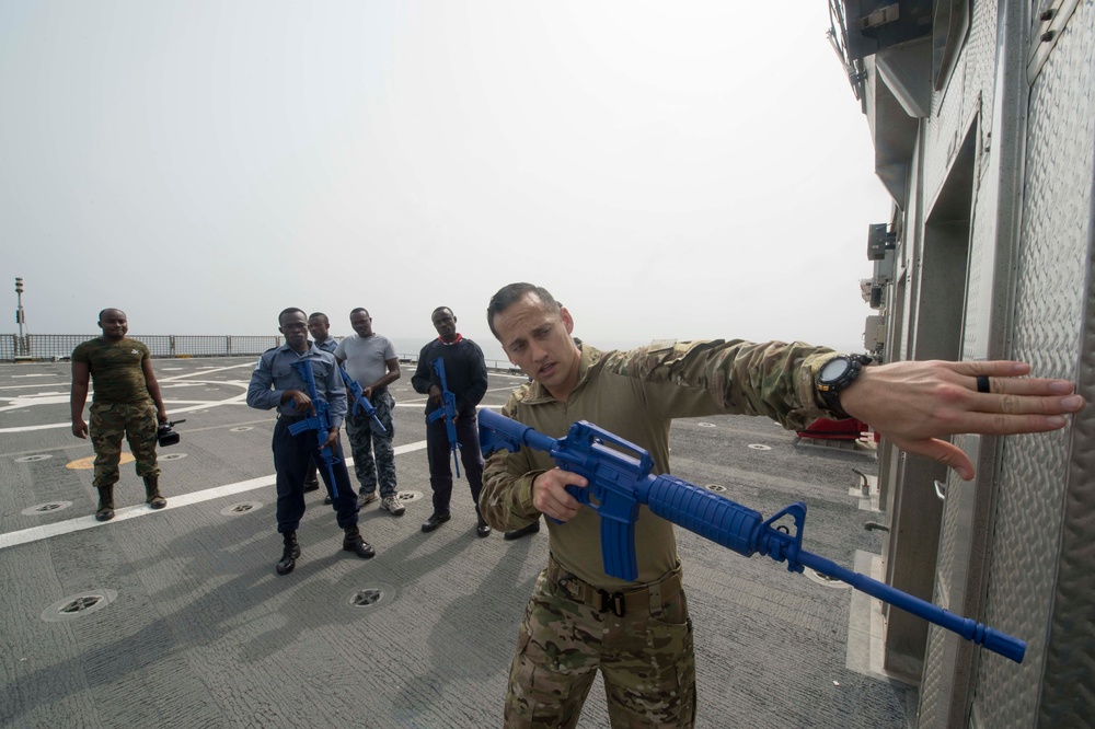 Training aboard USNS Spearhead
