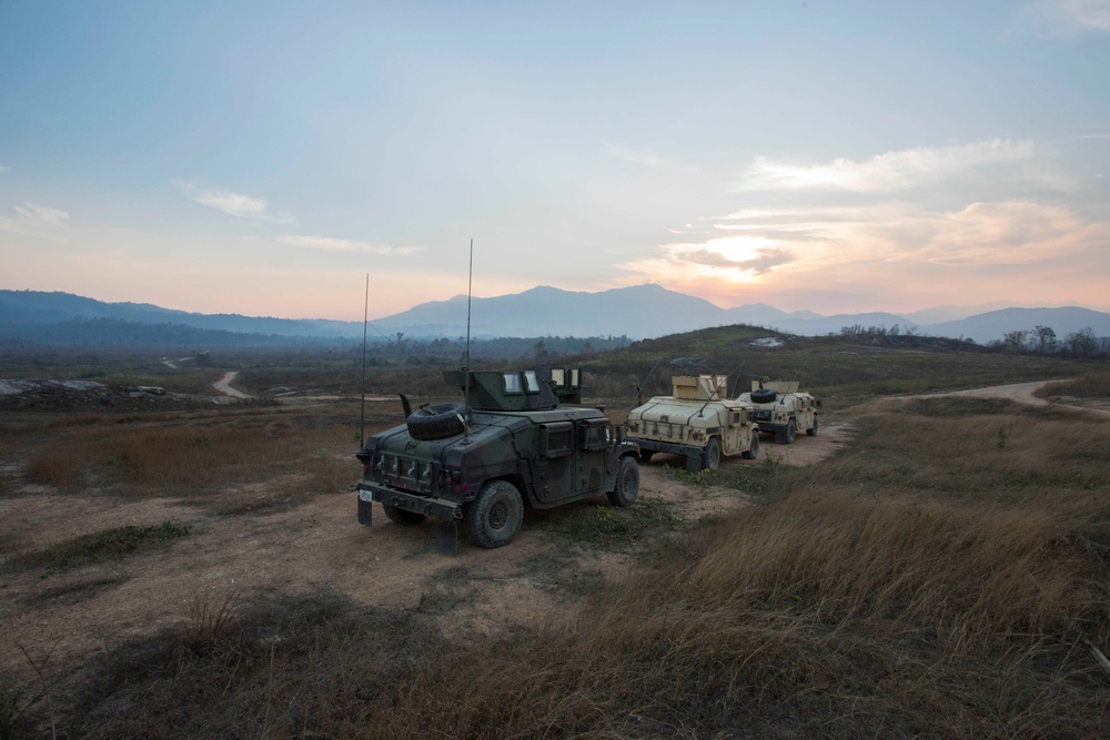 Sunrise over U.S. Marines deployed to Thailand