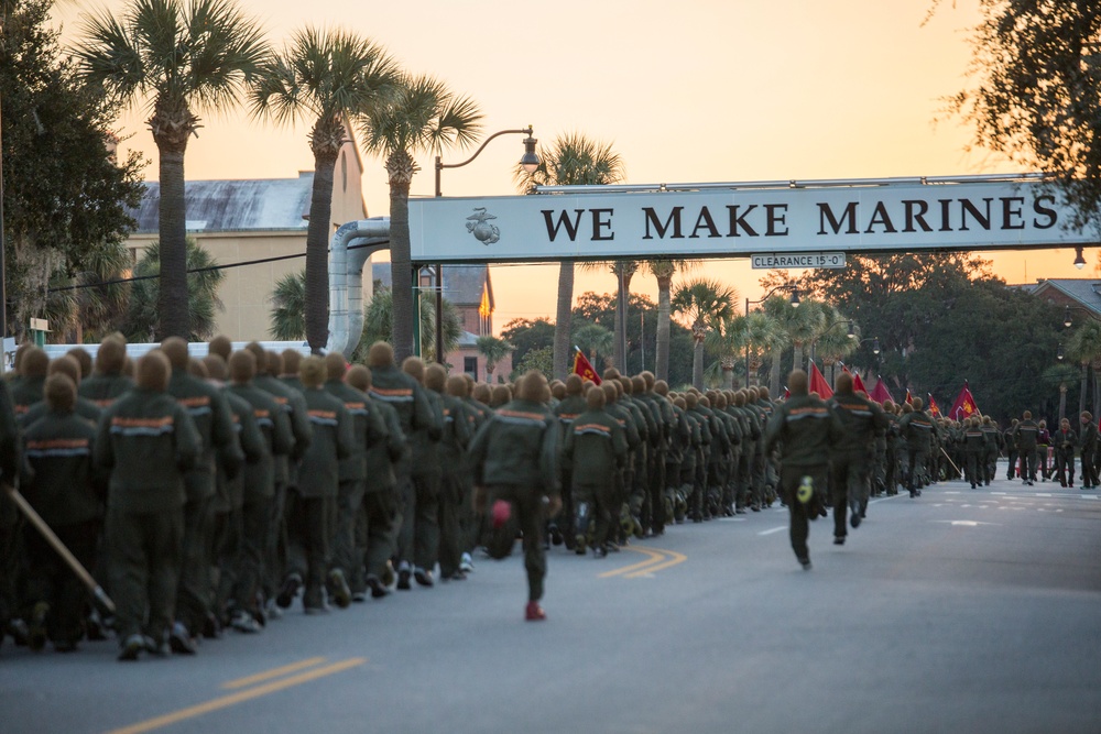 Motivation run pumps up Parris Island’s newest Marines