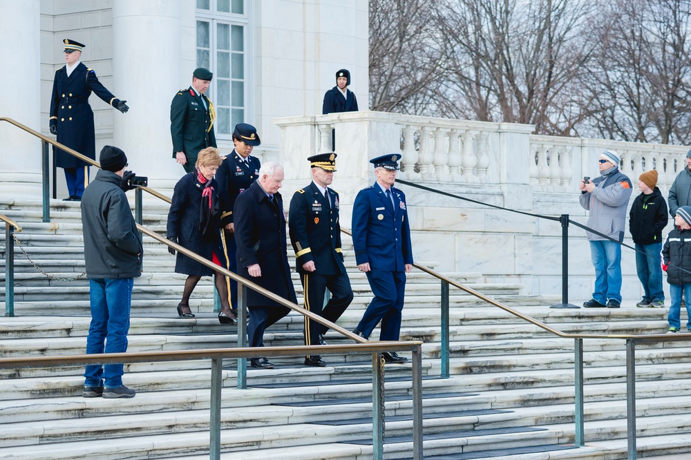 VCJCS attends wreath laying at ANC with Governor General of Canada