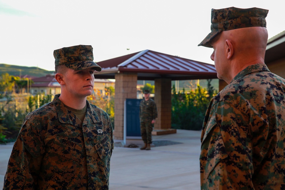 Outstanding Marine recognized for setting the example
