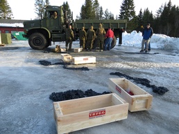 Marine Corps equipment rolls out of classified Norwegian caves