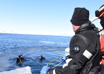 Coast Guard divers aboard Coast Guard Cutter Polar Star assist with Operation Deep Freeze 2016