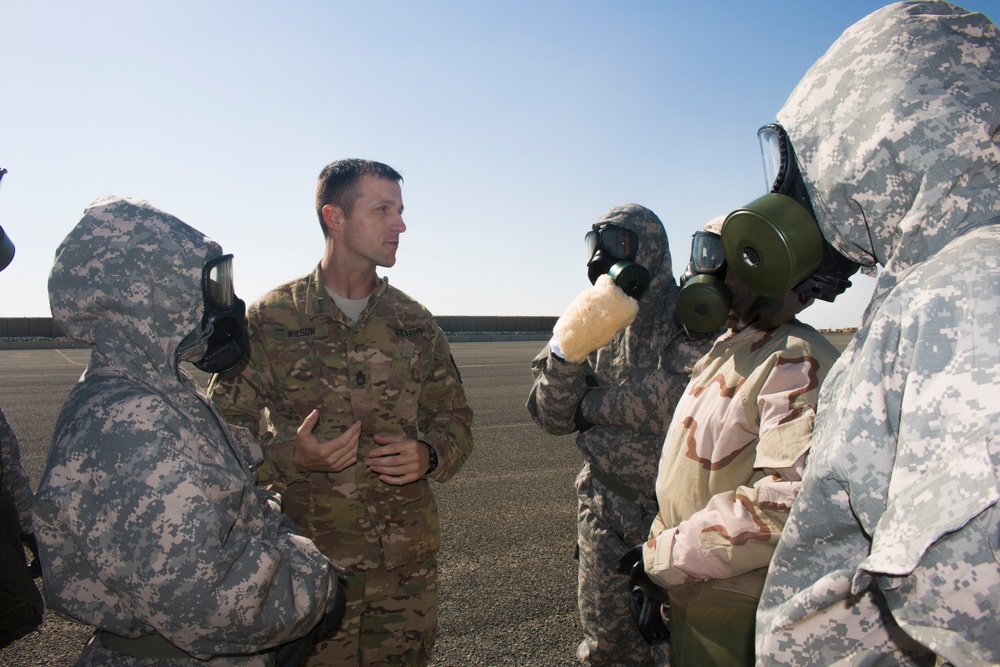 40th CAB and 366th Chemical Co. train for CBRN attack