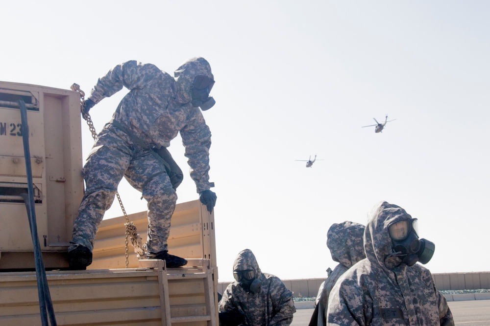 40th CAB and 366th Chemical Co. train for CBRN attack