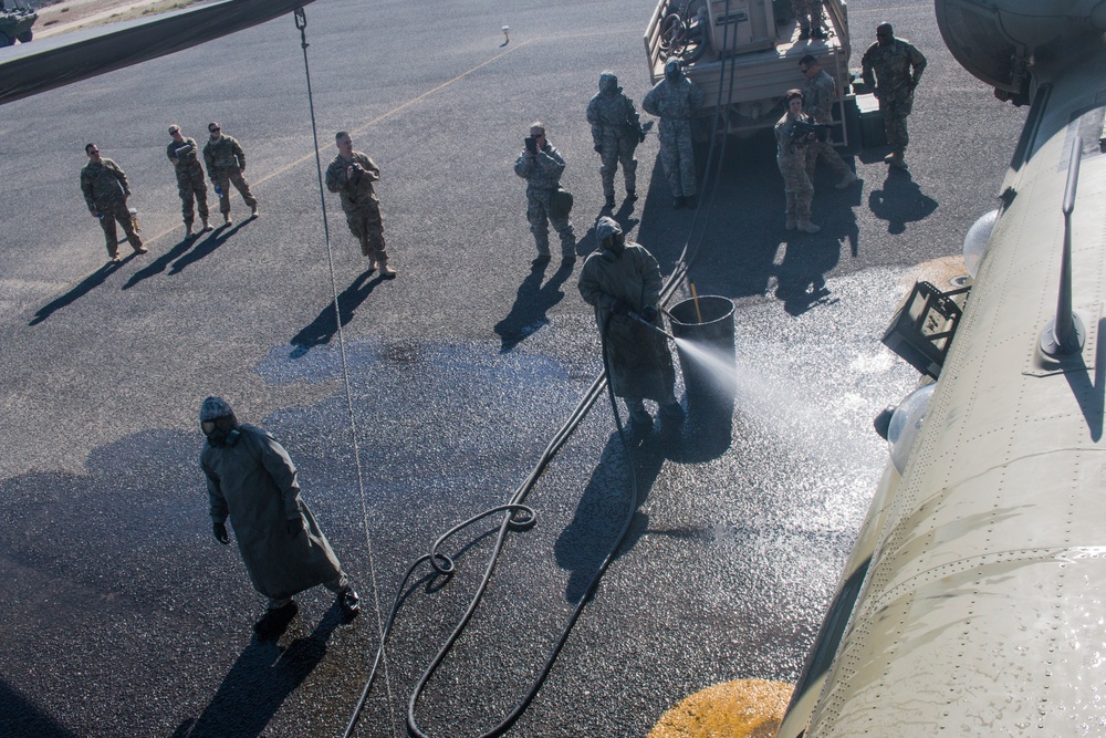 40th CAB and 366th Chemical Co. train for CBRN attack