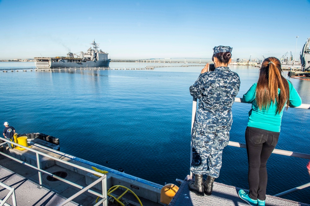 USS Harpers Ferry departs for regularly scheduled deployment