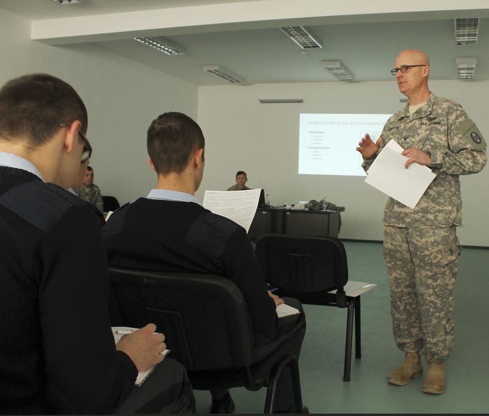 MNBG-E command team talks leadership with KSF cadets