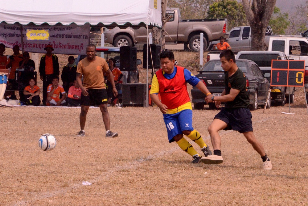 US, Indian, and Thai Soldiers have a field day with local community during Cobra Gold