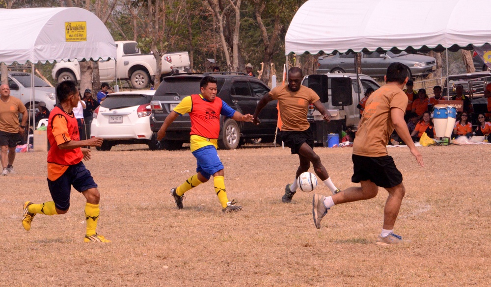 US, Indian, and Thai Soldiers have a field day with local community during Cobra Gold