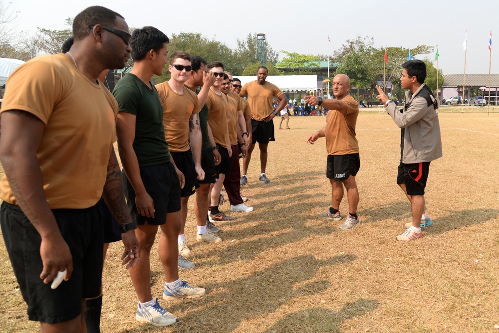 U.S., Indian, and Thai Soldiers have field day with local community during Cobra Gold